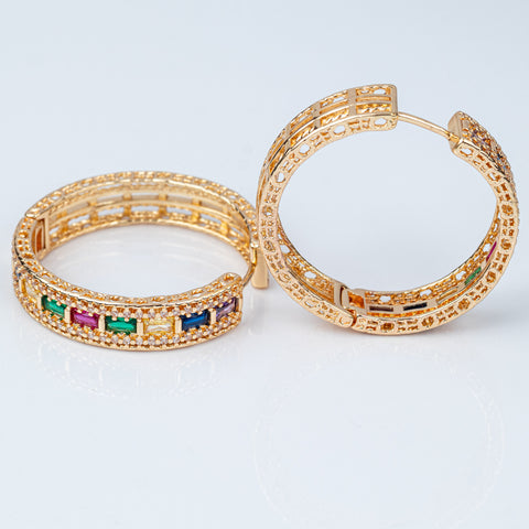 Prism Kaleidoscope Jewel Hoops