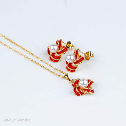 Pearlescent Crimson Blossom Heritage Set