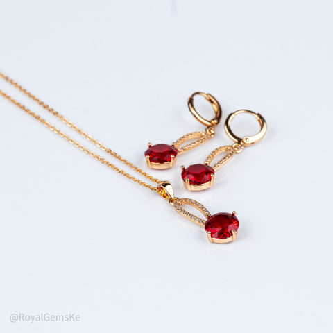 Royal Crimson Halo Set