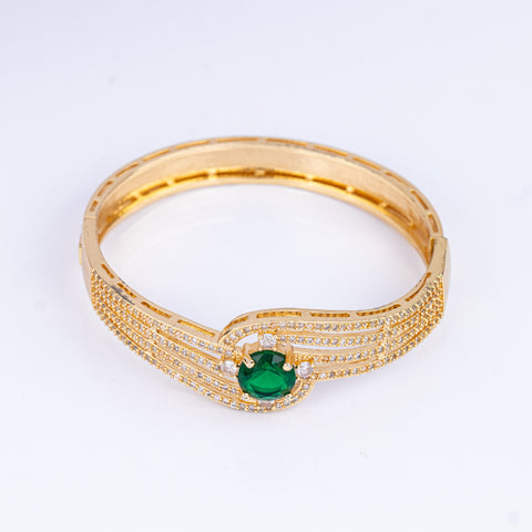 Emerald Gold Pave Bracelet