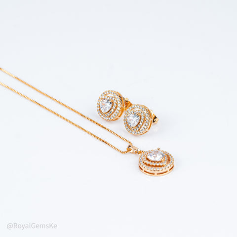 Heart-in-Halo Radiance Pendant Set
