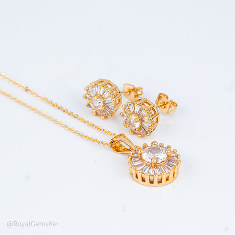 Aurora Halo Medium Pendant Set