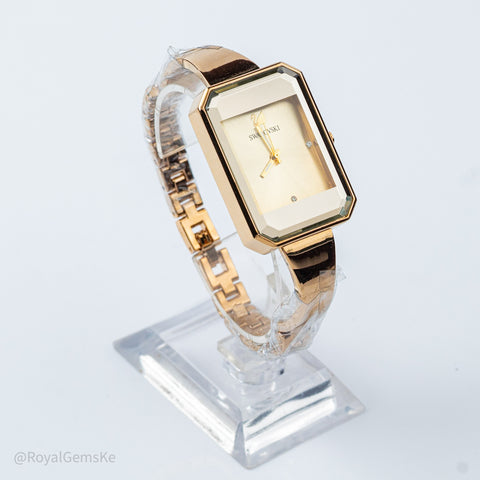 Radiant Luxe Gold Link Watch