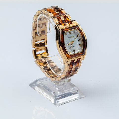 Luxe Tortoise & Amber Fusion Timepiece