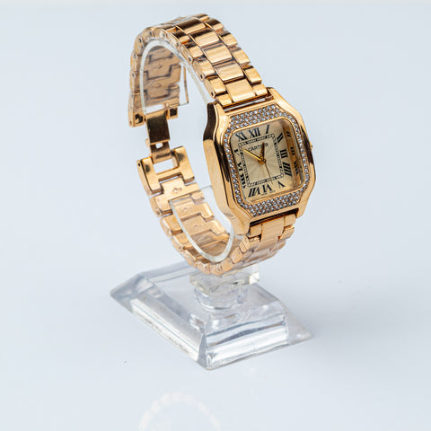 Imperial Crystal-Halo Square Dress Watch