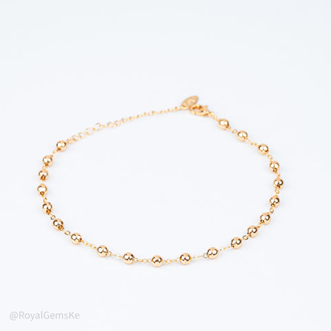 Radiant Golden Sphere Anklet
