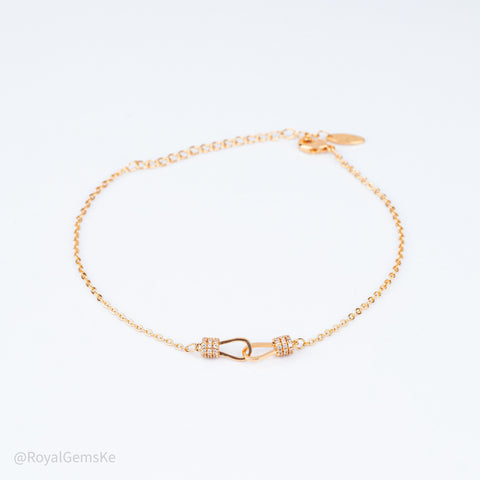 Monaco Interlocking Pave Anklet