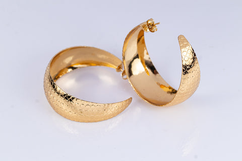 Gilded Honeycomb Hoops
