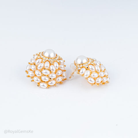 Luminous Seed Pearl Blossom Earrings