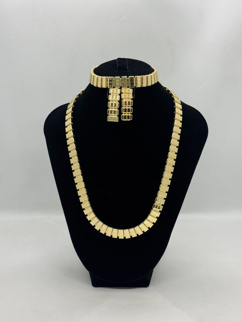 Royal Gold Bar Link Set