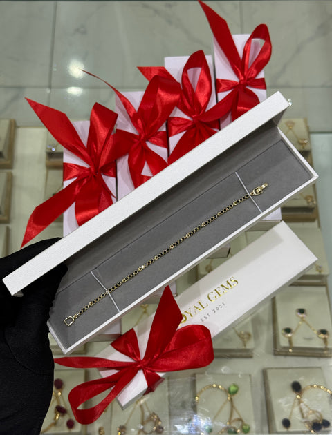 Midnight Onyx Gold Link Bracelet