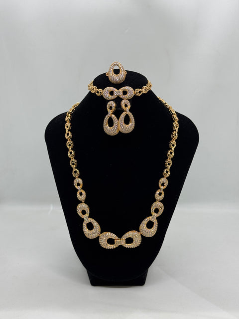 Golden Pave & Bow Luxury Set