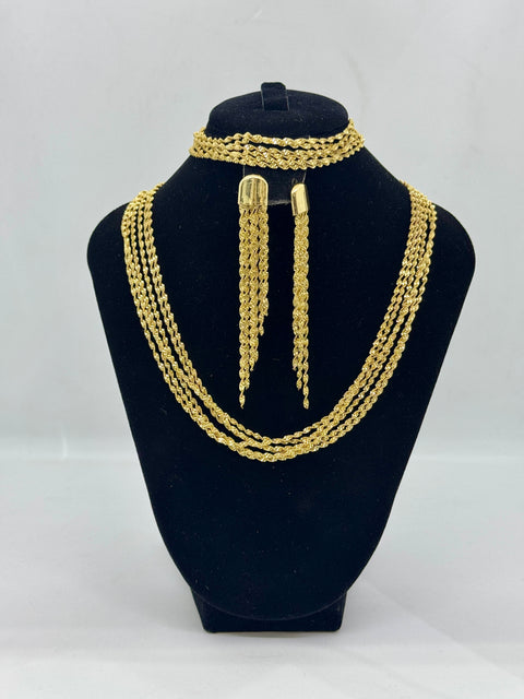 Twisted Rope Chain Chunky Set