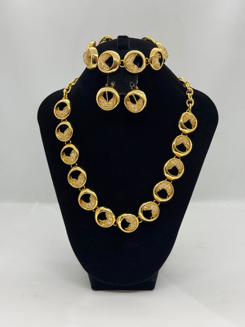 Golden Halo Pave Luxury Set