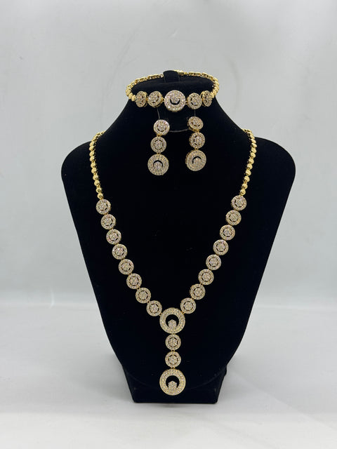 Dazzling Pave Halo Luxury Set