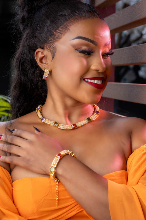Royal Mosaic Multicolor Statement Set