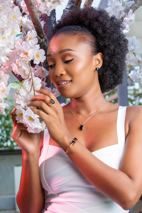 Midnight Emerald Solitaire Set