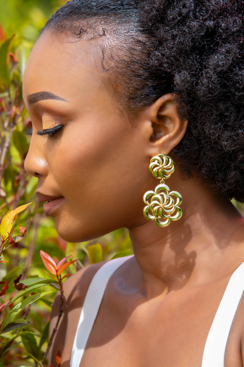 Pinwheel Floral Dangles