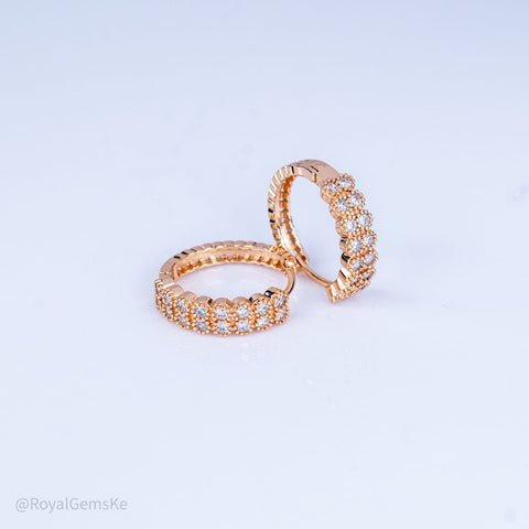 Floral Crown Cluster Medium Hoops