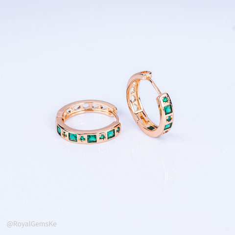 Emerald Channel Bold Medium Hoops