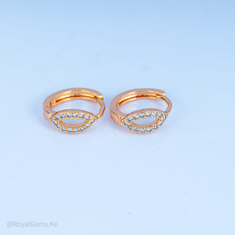 Marquise Crystal Accent Mini Hoops