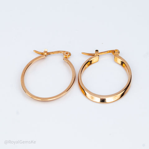 Sassy Teardrop Gold Hoop Earrings