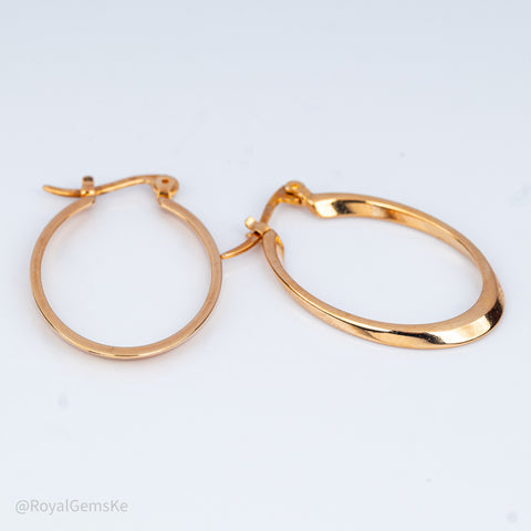 Sassy Teardrop Gold Hoop Earrings