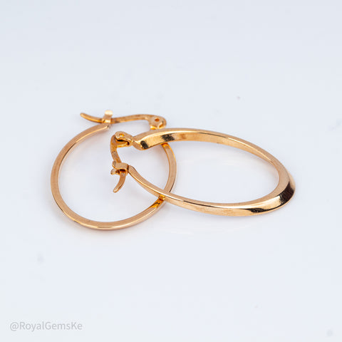 Sassy Teardrop Gold Hoop Earrings
