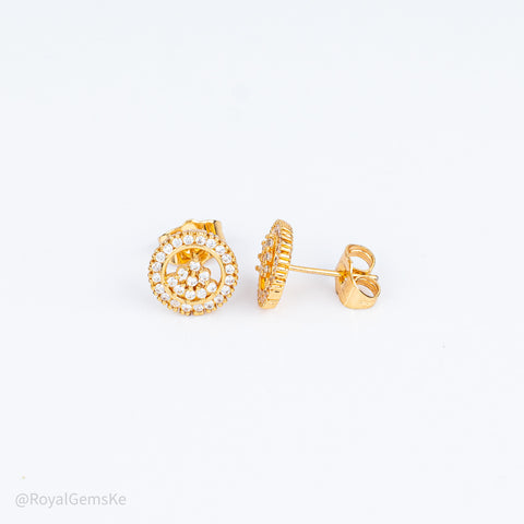 Royal Regency Pave Halo Studs