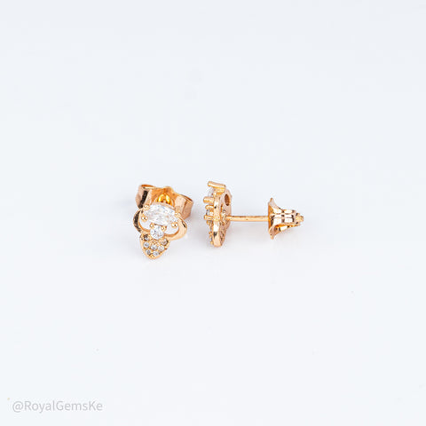 Luminous Gilded Tiered Studs