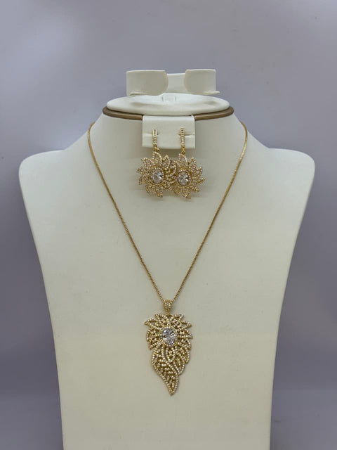 Majestic Crystal Lace Leaf Set