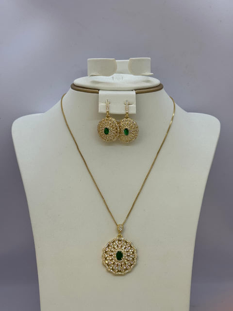 Royal Emerald Sunburst Medallion Set