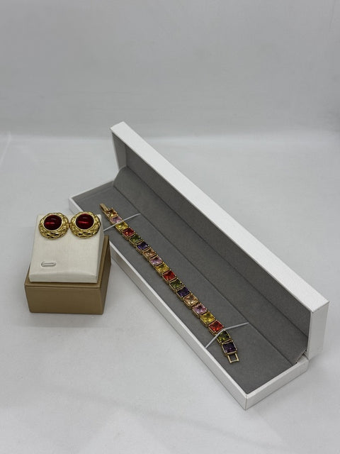 Fashion Earrings + Bracelet Set