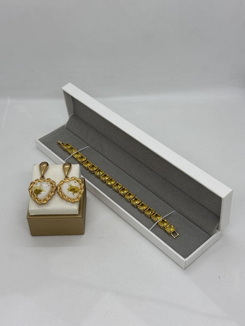 Fashion Earrings + Bracelet Set