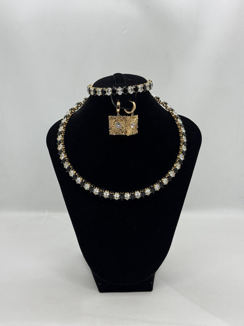 Small Dangle Earrings + Choker Set