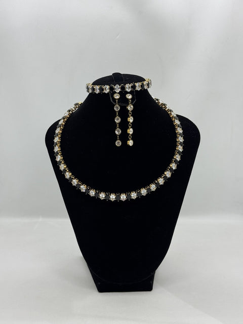 Small Dangle Earrings + Choker Set