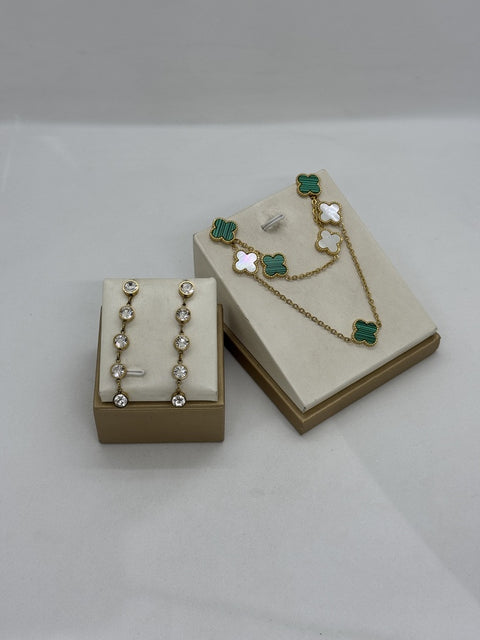 Small Dangle Earrings + Pendant Set