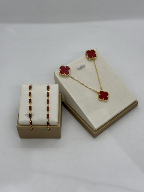 Small Dangle Earrings + Pendant Set